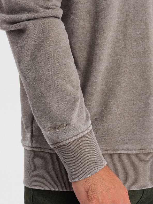 Ombre Clothing Beige Мъжки суитшърт Ombre Облекло