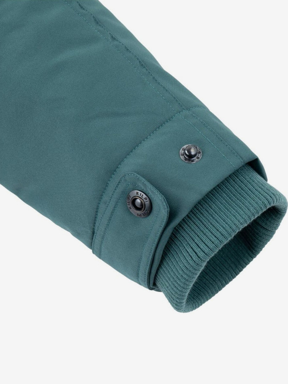 Kilpi Черно мъжко зимно яке с изкуствена кожа Kilpi ALPHA