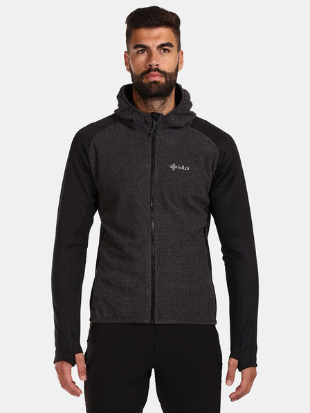 Kilpi Черен мъжки суитшърт с полар Kilpi VERSAM-M