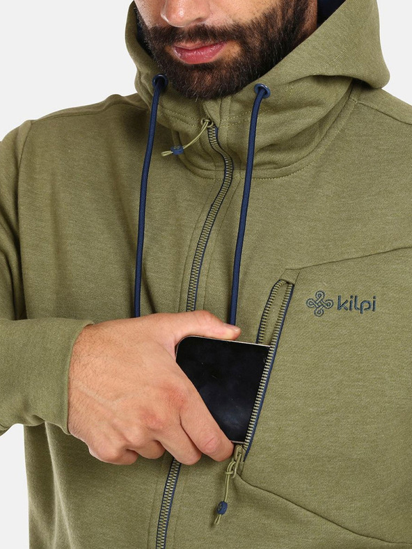 Kilpi Мъжки памучен суитшърт Kilpi PREDA-M в цвят каки