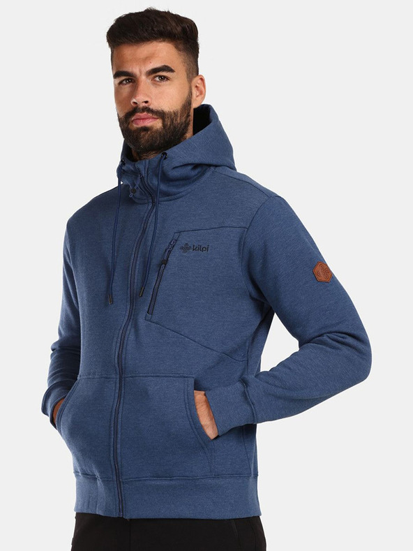 Kilpi Тъмносин мъжки памучен суитшърт Kilpi PREDA-M