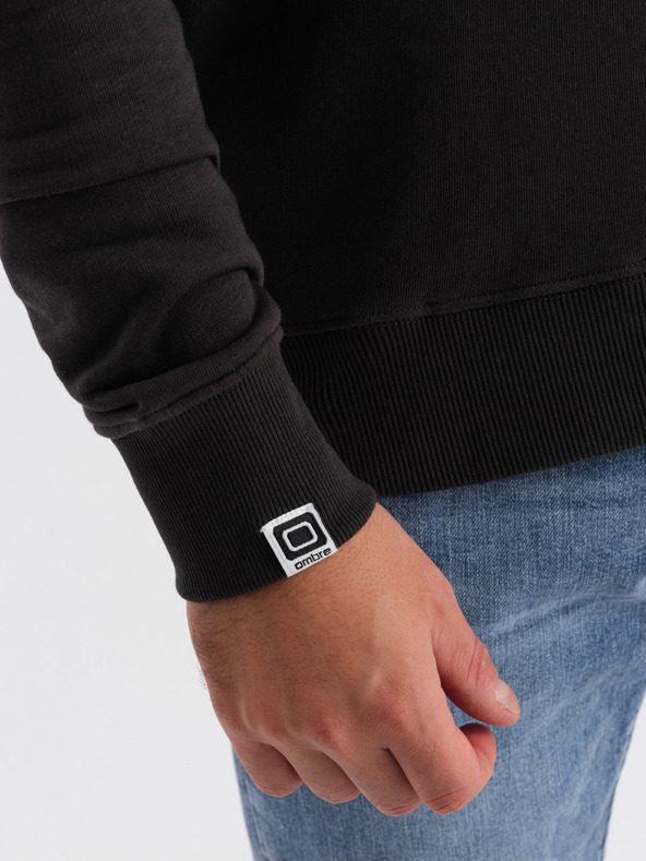 Ombre Clothing Тъмнокафяв мъжки суитчър с щампа Ombre Clothing