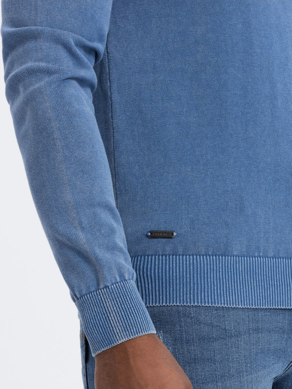 Ombre Clothing Син мъжки основен пуловер с V-образно деколте Ombre Clothing