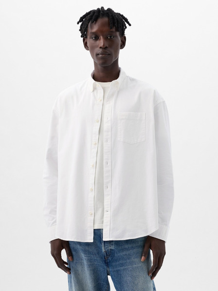 GAP Оксфорд риза с лого oversize GAP