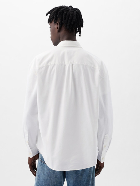 GAP Оксфорд риза с лого oversize GAP