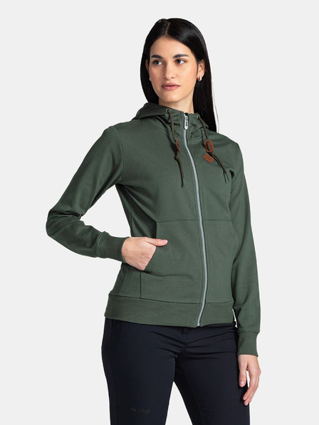 Kilpi Тъмнозелен дамски памучен суитшърт Kilpi TARALI-W