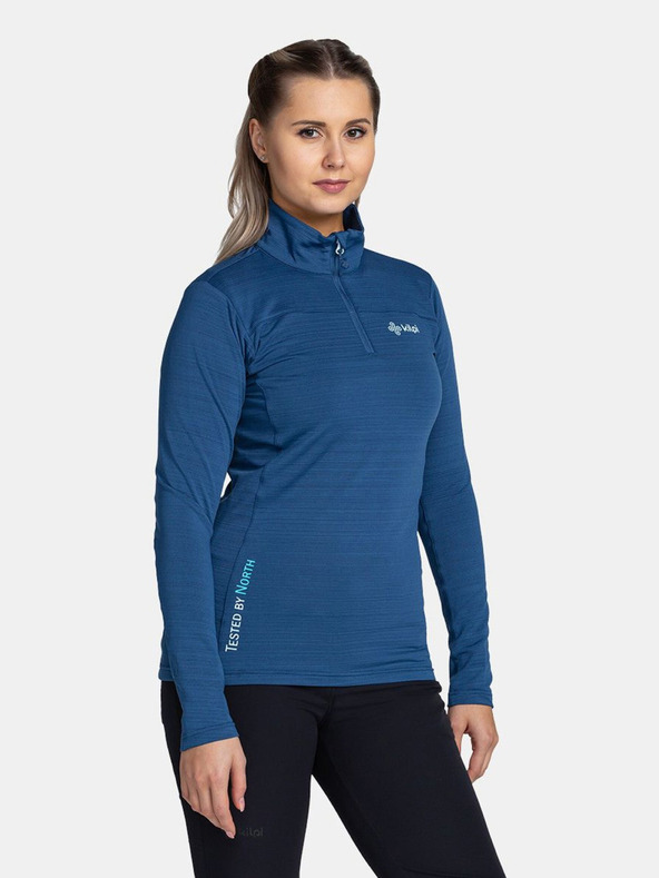 Kilpi Син спортен дамски суитчър със стояща яка Kilpi MONTALE