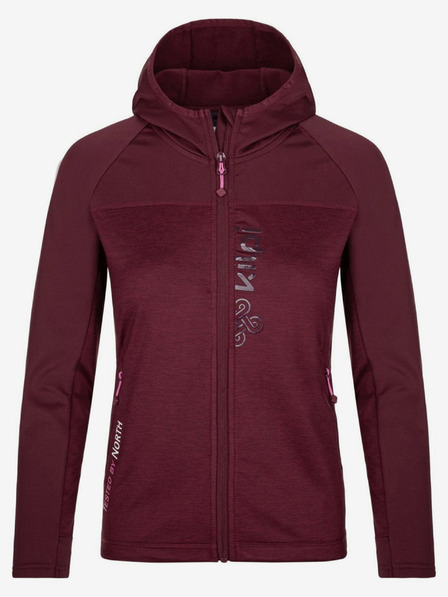 Kilpi Дамска спортна качулка в бордо Kilpi LAYANA-W