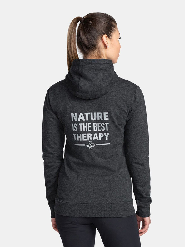 Kilpi Черен дамски суитчър с принт на гърба Kilpi BERY-W