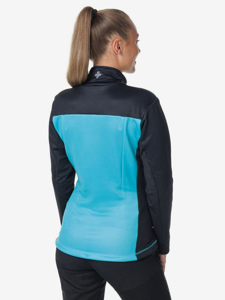 Kilpi Черно-син дамски функционален суитчър с качулка Kilpi TEAM FLEECE-W