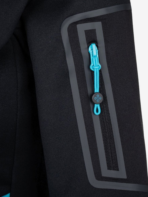 Kilpi Черно-син дамски функционален суитчър с качулка Kilpi TEAM FLEECE-W