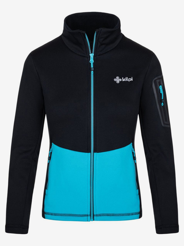 Kilpi Черно-син дамски функционален суитчър с качулка Kilpi TEAM FLEECE-W