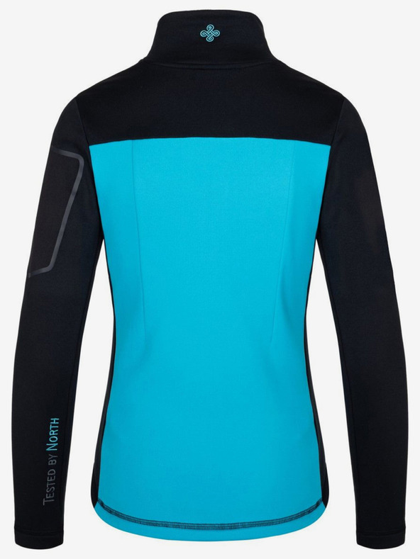 Kilpi Черно-син дамски функционален суитчър с качулка Kilpi TEAM FLEECE-W