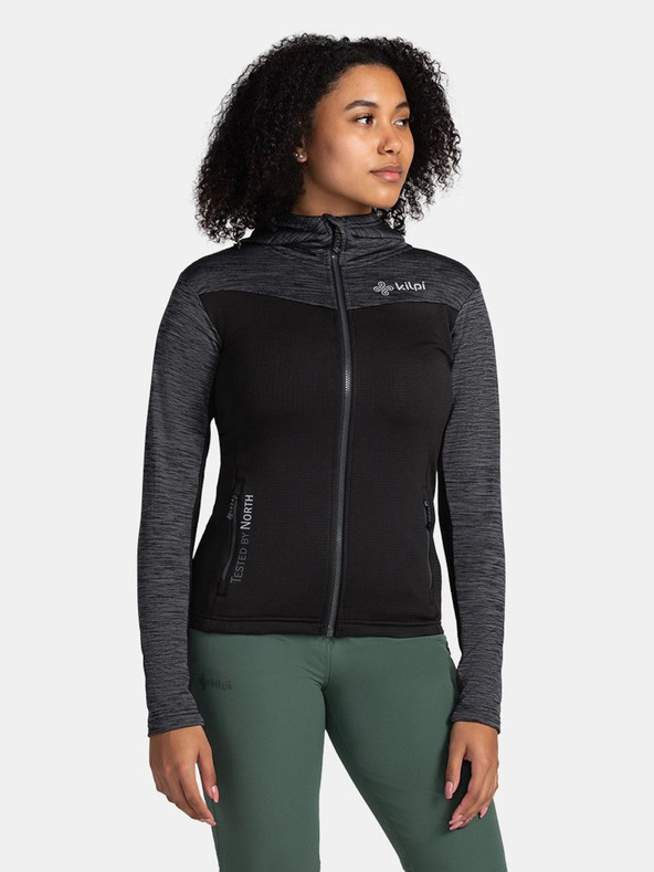 Kilpi Черна дамска спортна качулка Kilpi SEVELEN-W