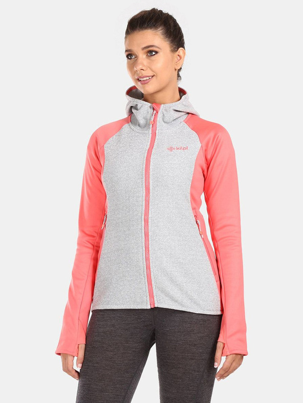 Kilpi Сиво-розов дамски суитшърт от полар Kilpi VERSAM-W