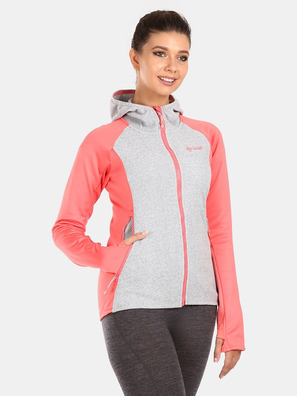 Kilpi Сиво-розов дамски суитшърт от полар Kilpi VERSAM-W