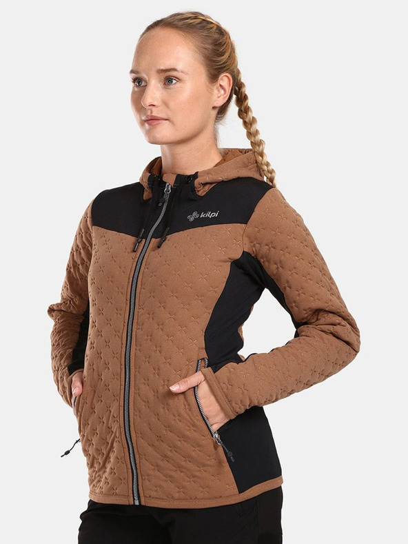 Kilpi Черно-кафяв дамски суитчър Kilpi NEVIA-W