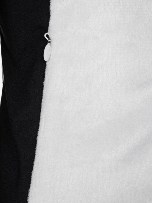 Kilpi Черно-бял дамски суитшърт от полар с цип Kilpi SKATHI