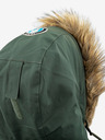 Kilpi Зелено мъжко зимно яке с изкуствена кожа Kilpi ALPHA