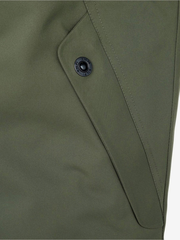 Kilpi Зелено мъжко зимно яке с изкуствена кожа Kilpi ALPHA