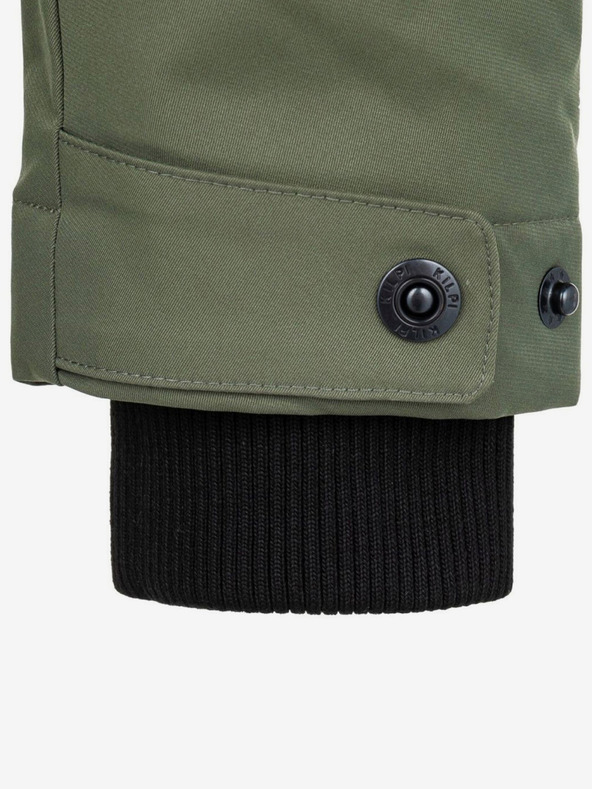 Kilpi Зелено мъжко зимно яке с изкуствена кожа Kilpi ALPHA