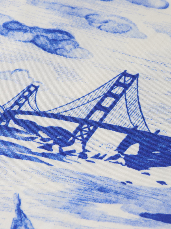 Scotch & Soda Сини дамски панталони с шарки Scotch & Soda Eleni