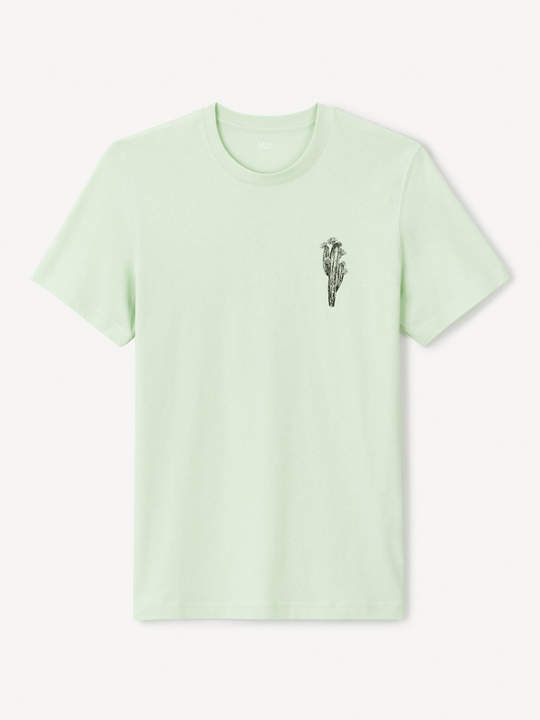 Celio Светлозелена мъжка тениска Celio Jebeach