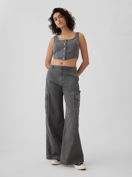 GAP Панталон с джобове Baggy Khaki Cargo GAP