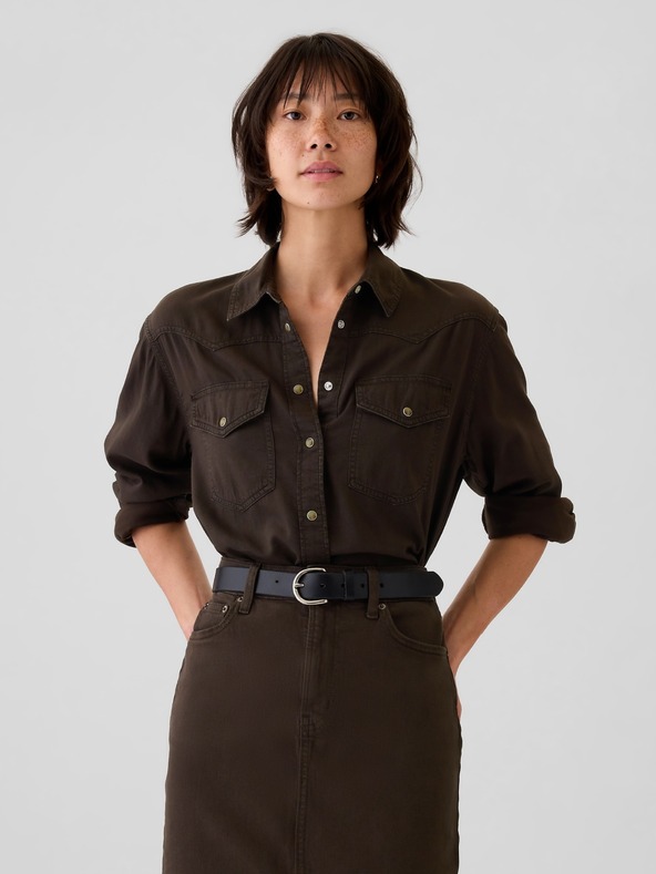 GAP Дънкова риза с изрязани ръкави Gap