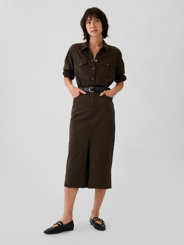 GAP Дънкова риза с изрязани ръкави Gap