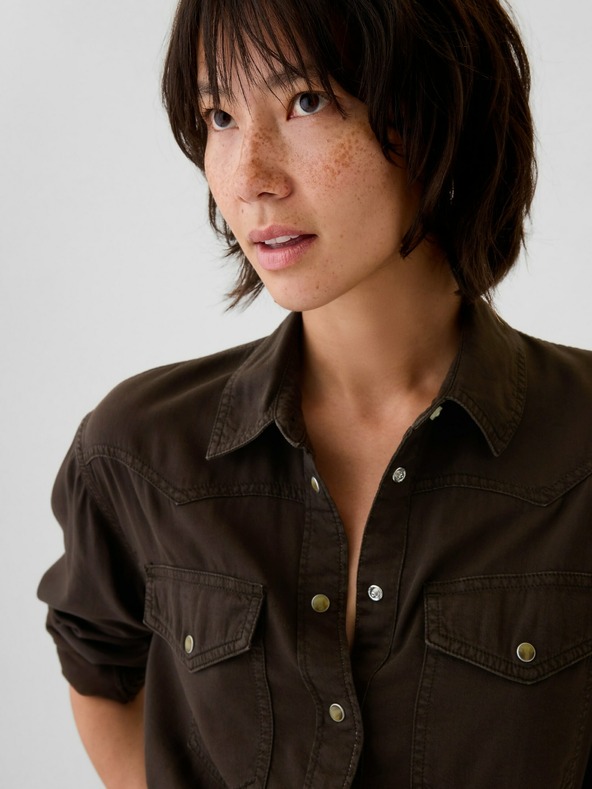 GAP Дънкова риза с изрязани ръкави Gap