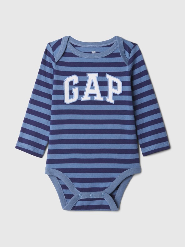 GAP Бебешко памучно боди с лого GAP