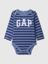 GAP Бебешко памучно боди с лого GAP