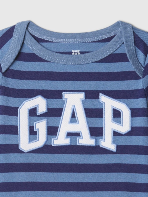 GAP Бебешко памучно боди с лого GAP