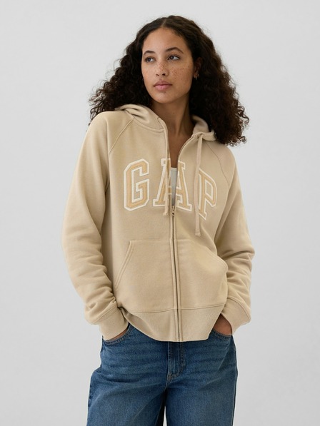 GAP Суитшърт с цип и лого на Gap