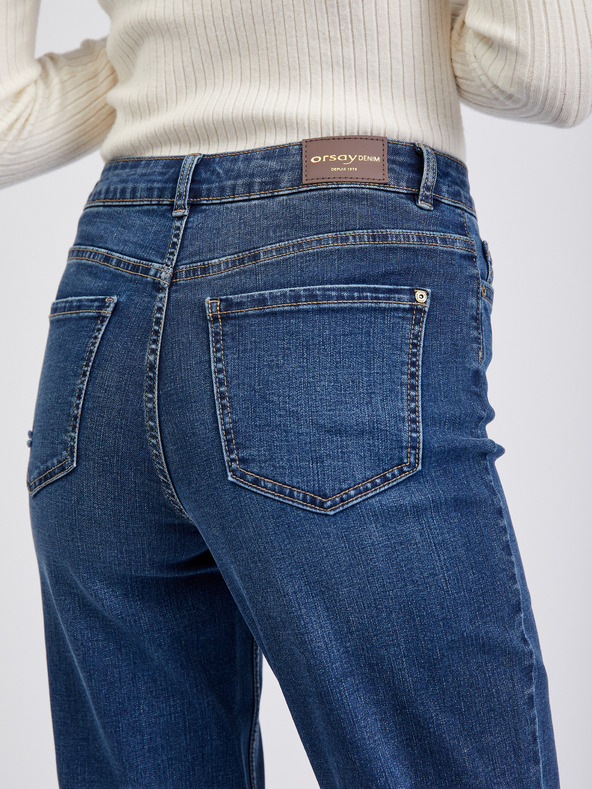 Orsay Тъмносини дамски къси mom fit дънки ORSAY