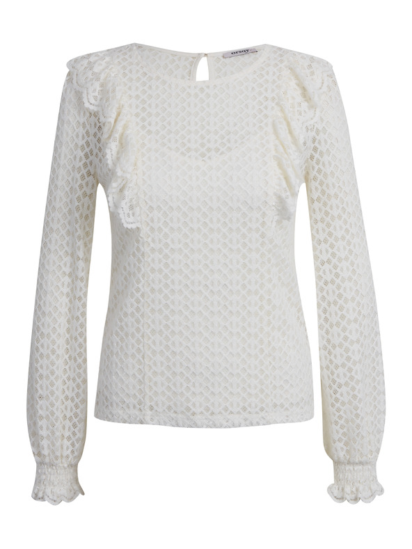 Orsay Бяла дамска блуза с десен ORSAY