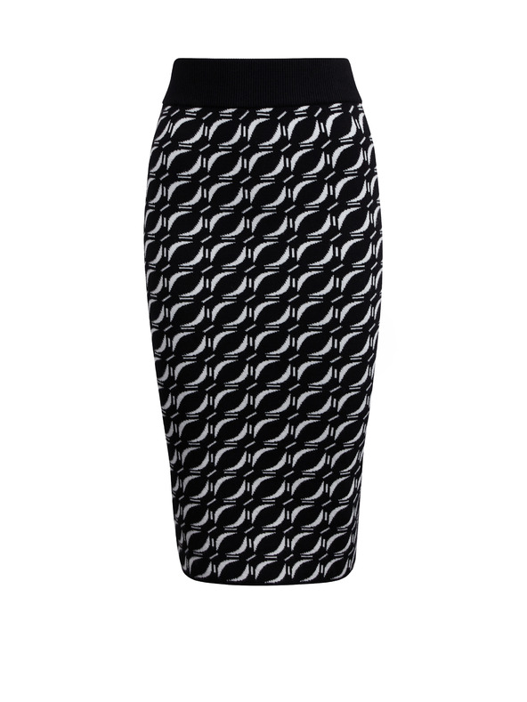 Orsay Бяло-черна дамска пуловер-пола с десен ORSAY