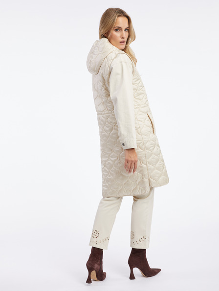 Orsay Бежов дамски дълъг ватиран елек ORSAY