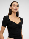 Orsay Черна дамска тениска с къс ръкав ORSAY