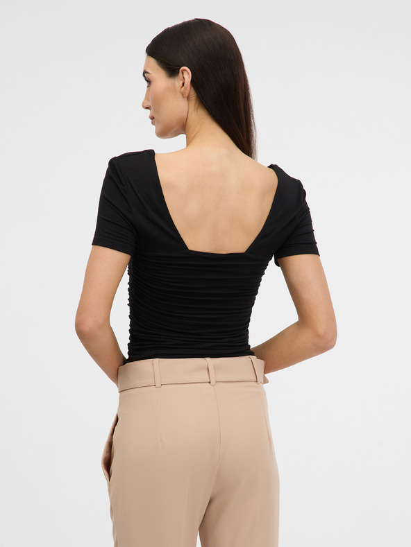 Orsay Черна дамска тениска с къс ръкав ORSAY