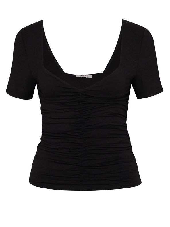 Orsay Черна дамска тениска с къс ръкав ORSAY