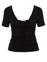 Orsay Черна дамска тениска с къс ръкав ORSAY