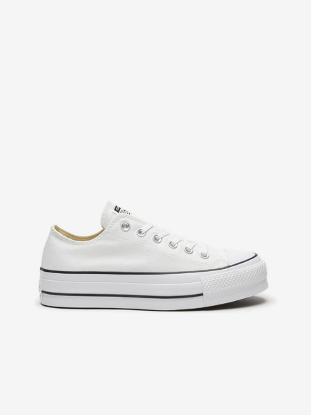 Converse Бели Converse Chuck Taylor All Star платнени кецове на платформа