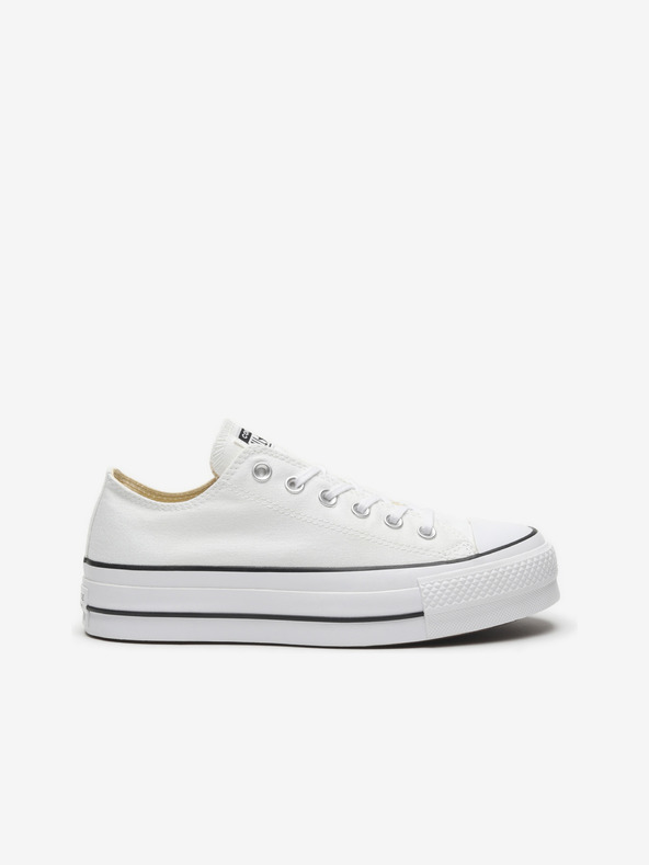 Converse Бели Converse Chuck Taylor All Star платнени кецове на платформа