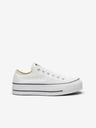 Converse Бели Converse Chuck Taylor All Star платнени кецове на платформа