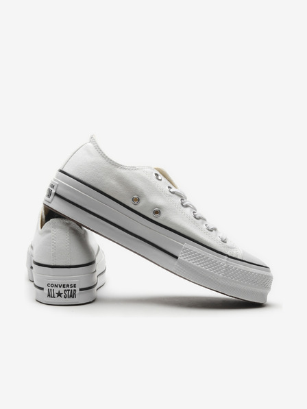 Converse Бели Converse Chuck Taylor All Star платнени кецове на платформа