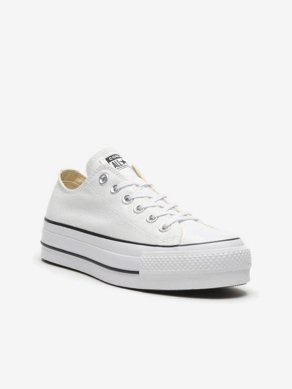 Converse Бели Converse Chuck Taylor All Star платнени кецове на платформа