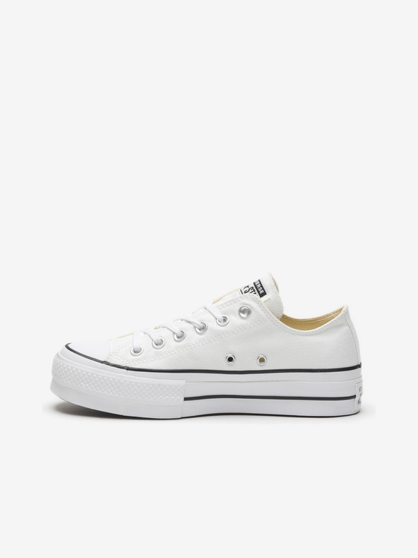 Converse Бели Converse Chuck Taylor All Star платнени кецове на платформа