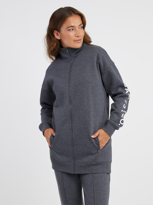 Sam 73 Сив дамски суитшърт с цип SAM 73 Asajj